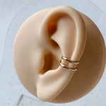 Load image into Gallery viewer, Double Hoop Ear Cuff (Silver &amp; Gold)
