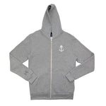 Load image into Gallery viewer, Heather Grey Bamboo Cotton Zip-Up Hoodie
