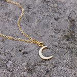 Load image into Gallery viewer, Hammered Moon Necklace
