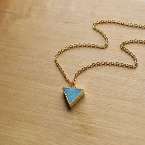 Amazonite Triangle Necklace