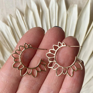 Flower Girl Hoops (Gold & Silver)