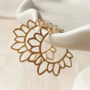 Flower Girl Hoops (Gold & Silver)