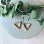 Load image into Gallery viewer, Triangle Hoops (Gold &amp; Silver)
