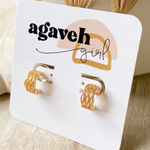 Load image into Gallery viewer, Gold Weave Hoops
